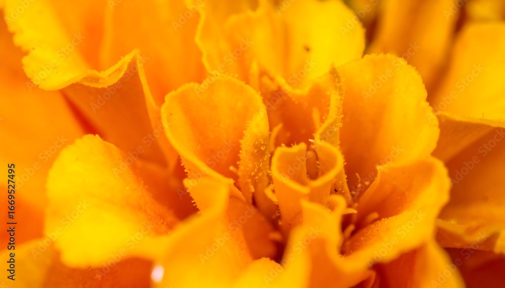 Fototapeta premium Navratri Celebrate with Vibrant Orange Marigold Flower Macro Shot for Festive Decor