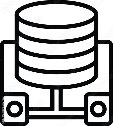 Storage data icon symbol image for database illustration