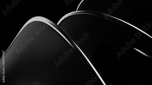 3d Abstract black background Illustration. Black futuristic. 3d rendering illustration not AI