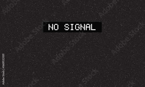 No Signal Static Screen Glitch Digital Art