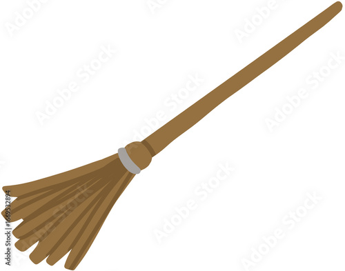 Photos broomstick on white