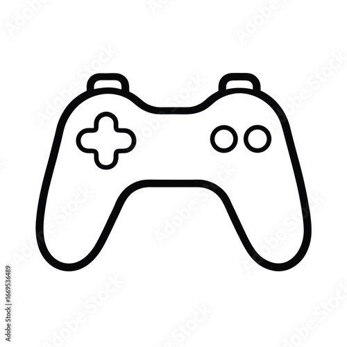 Gaming controller line art vector