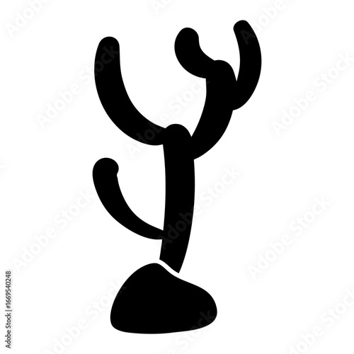 Coral vector icon. Seaweed illustration sign. Algae symbol or logo. seaware web icon.