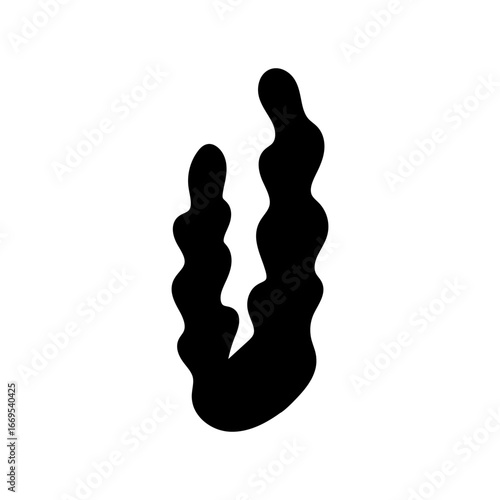 Coral vector icon. Seaweed illustration sign. Algae symbol or logo. seaware web icon.