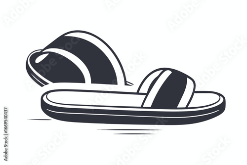 Sandal Isolated, Casual Footwear, Striped Design, Fashionable, Style