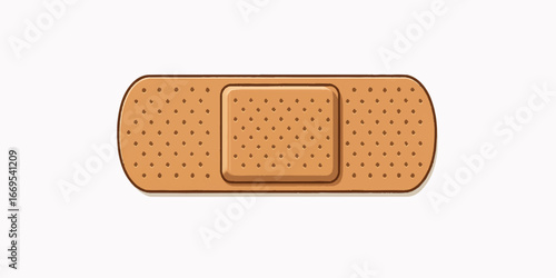 Print  Vector illustration of an adhesive bandage