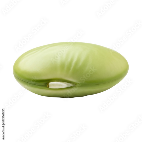 Smooth Green Bean on White Background