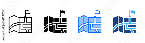 Mission Ahead icon set multiple style collection