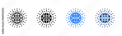 Vision Axis icon set multiple style collection