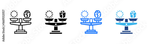 Vision Balance icon set multiple style collection