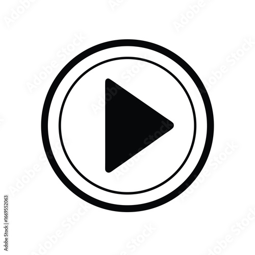 Play button icons vector play button set media player button collection
