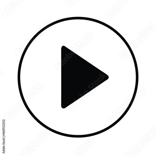 Play button icons vector play button set media player button collection