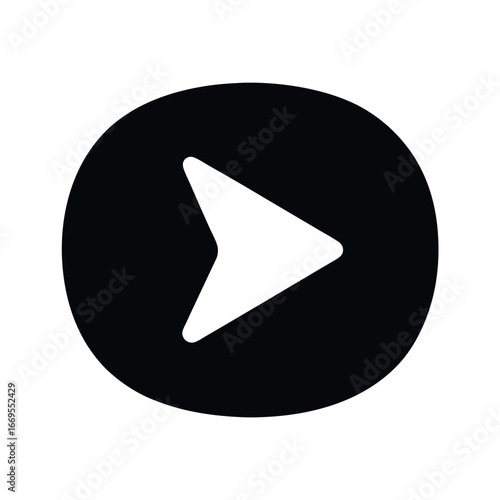 Play button icons vector play button set media player button collection
