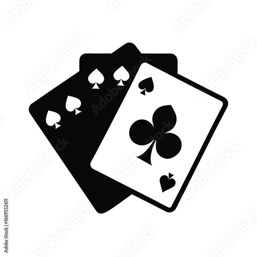 Fortune play cards icon simple illustration of fortune play cards vector icon for web design isolated on white background 