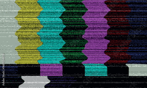No Signal Abstract Glitch Art Texture Background
