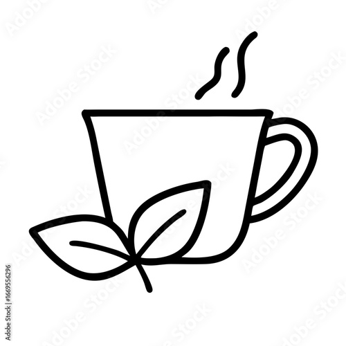 Tea ceremony loose leaf tea icon transparent background