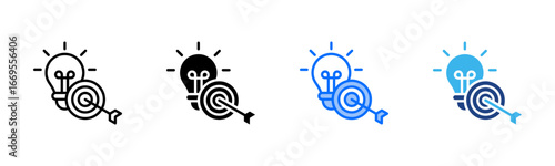 Purpose Alignment icon set multiple style collection
