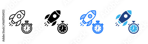 Action Orientation icon set multiple style collection