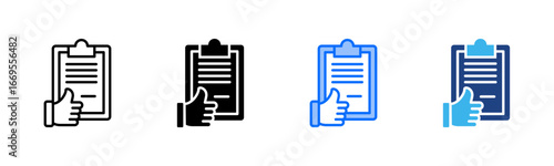 Service Promise icon set multiple style collection