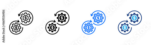 Value Creation icon set multiple style collection