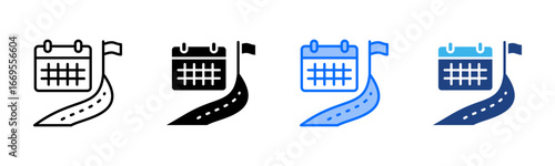 Future Commitment icon set multiple style collection