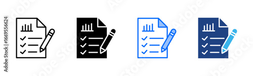 Performance Measure icon set multiple style collection