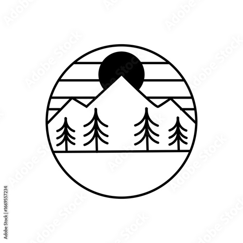 Monoline vector design for t-shirts, hats, strikers and more