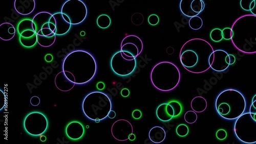 neon circle puddles loop animation