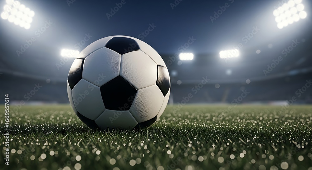 Fototapeta premium soccer ball on grass