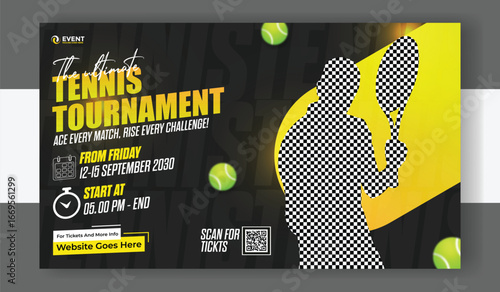 The ultimate tennis tournament banner template for sport competition event
