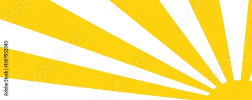 Wallpaper Mural Yellow rays, white background. Rays originate in the lower-right. Image suggests sun rising or light emerging. Striking and simple design Torontodigital.ca