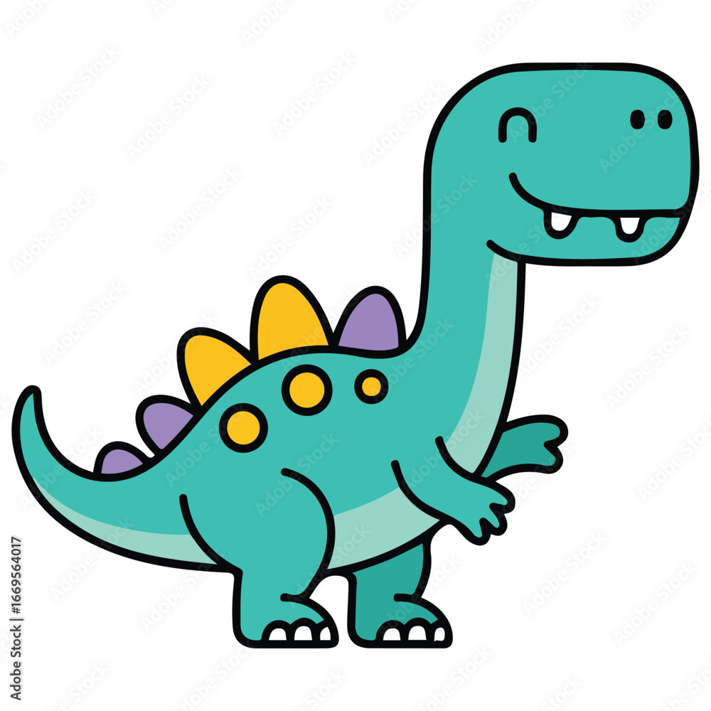 Cute Dino flat cartoon character vector template design illustration Cute Dino flat cartoon character vector template design illustration