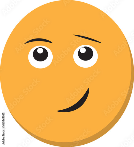 Smirking emoji with a confident expression