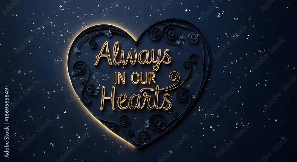 Fototapeta premium Heart Path – Always in Our Hearts