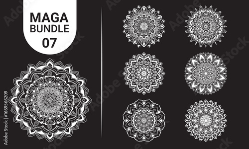 Mega mandala bundle pattern design. 