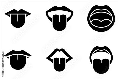 Tongue therapy icon. Outline tongue therapy vector icon for web design isolated on white background