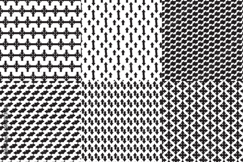 A collection of seamless vector patterns featuring light bulbs in colorful and black-and-white styles. Perfect for textile prints, wallpapers, packaging, web backgrounds, notebooks, wrapping paper, an