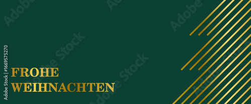 Längliche Weihnachtskarte in dunkelgrün