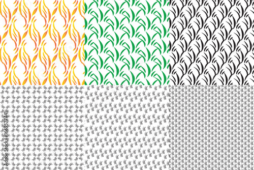 A collection of seamless vector patterns featuring light bulbs in colorful and black-and-white styles. Perfect for textile prints, wallpapers, packaging, web backgrounds, notebooks, wrapping paper, an