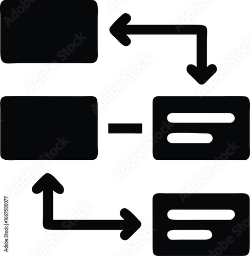 Visual representation of a multi stage workflow process with distinct layered steps
