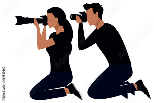 photographer holding camera