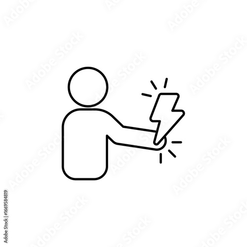 Icon a electric shock, isolated against a clean background.