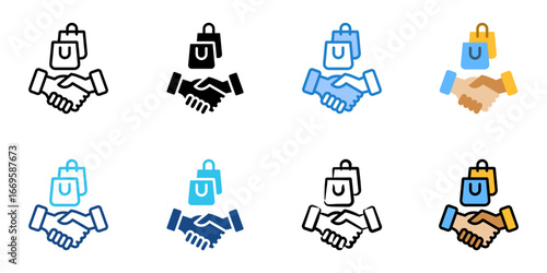 affiliate icon set multiple style collection 
