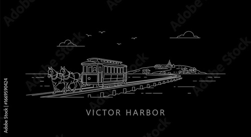 Victor Harbor South Australia Illustration.
