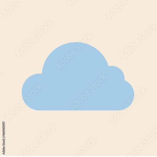 cloud computing icon on blue background