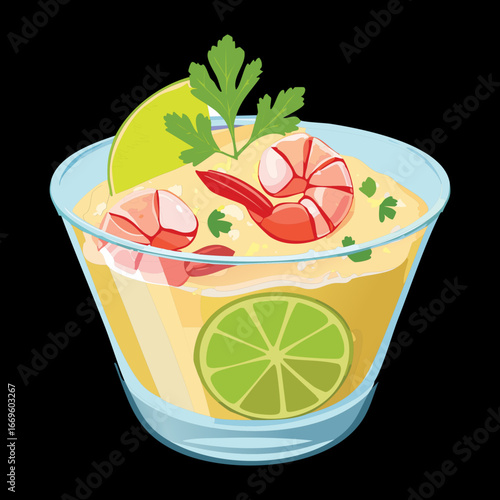 Variety of sliced guava fruits, some with green skin and pink flesh on white background - Vector Illustration