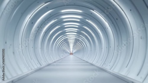 Wallpaper Mural Futuristic tunnel design with smooth curves and bright lighting creates depth Torontodigital.ca