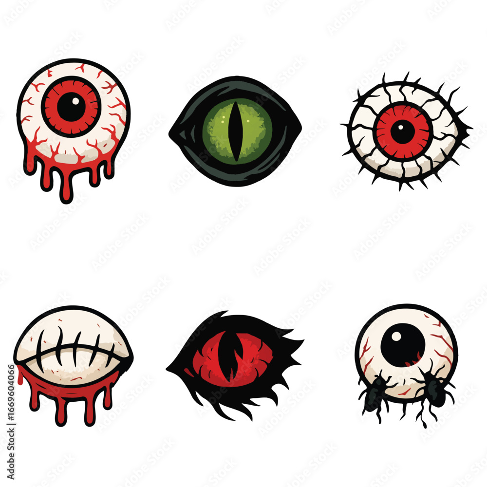 Fototapeta premium vector illustration of a scary eyes
