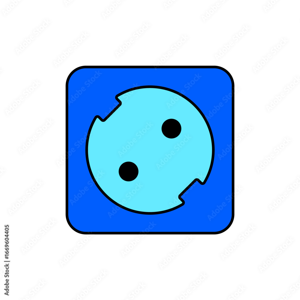 Fototapeta premium Icon a socket, isolated against a clean background.