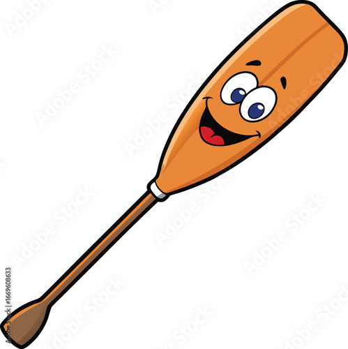 Vector design of crossed wood paddles classic outdoor gear graphic 